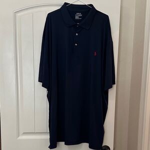 Polo by Ralph Lauren Men's Navy Polo Shirt with Red Logo